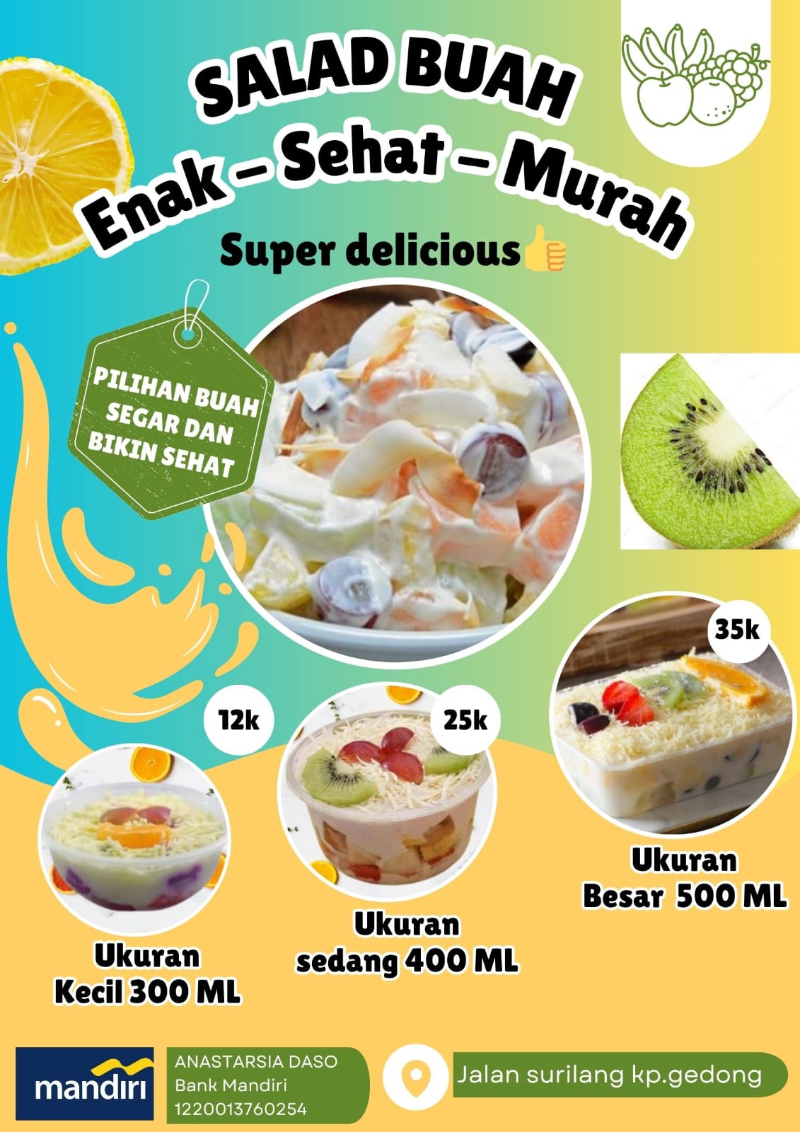 Salad Buah Besar 500 ml